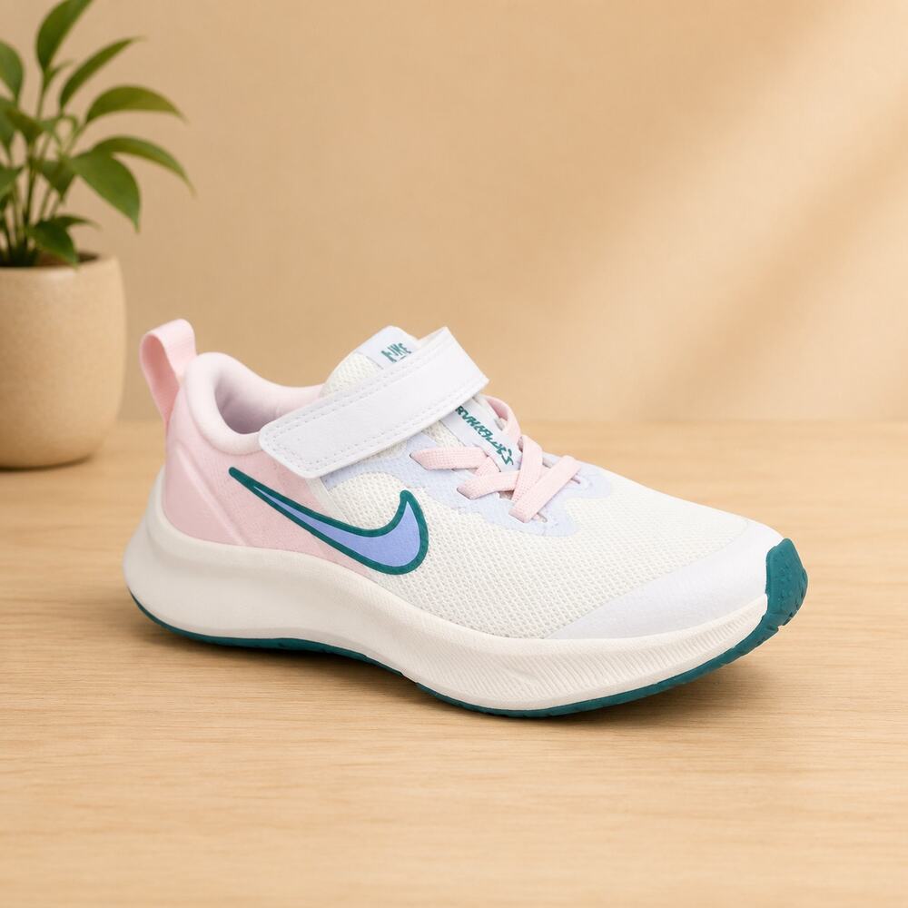 NWT Nike Star Runner 3 Sneaker Pink White/Cobalt EU 33 Size 1.5 Youth US